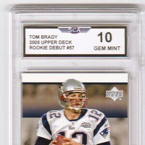 TOM BRADY 2005 UPPER DECK ROOKIE DEBUT CARD NEW ENGLAND PATRIOTS